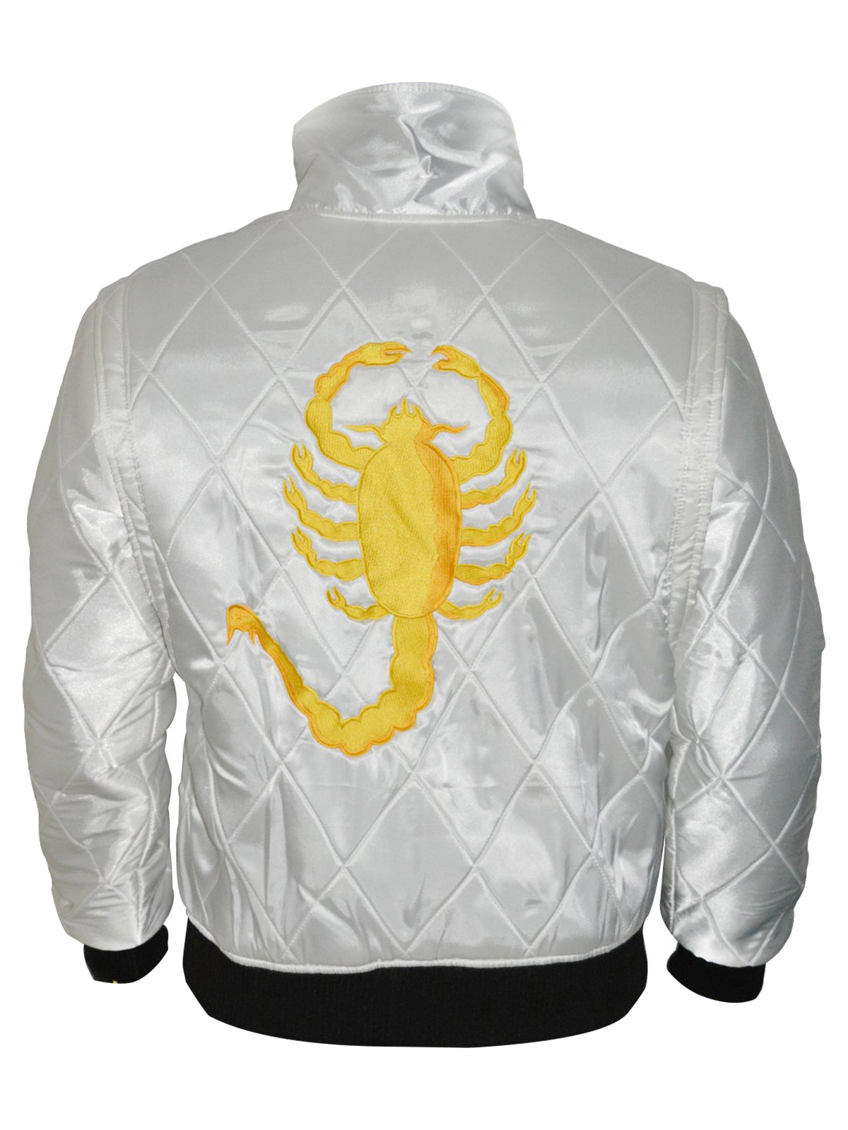 Men's Exclusive White Scorpion Satin Jacket