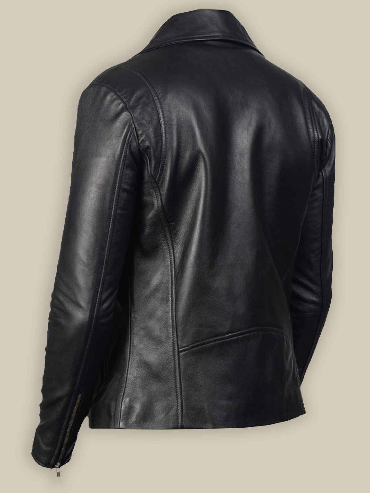 Men Boker Simple Black Leather Jacket - LJ.com