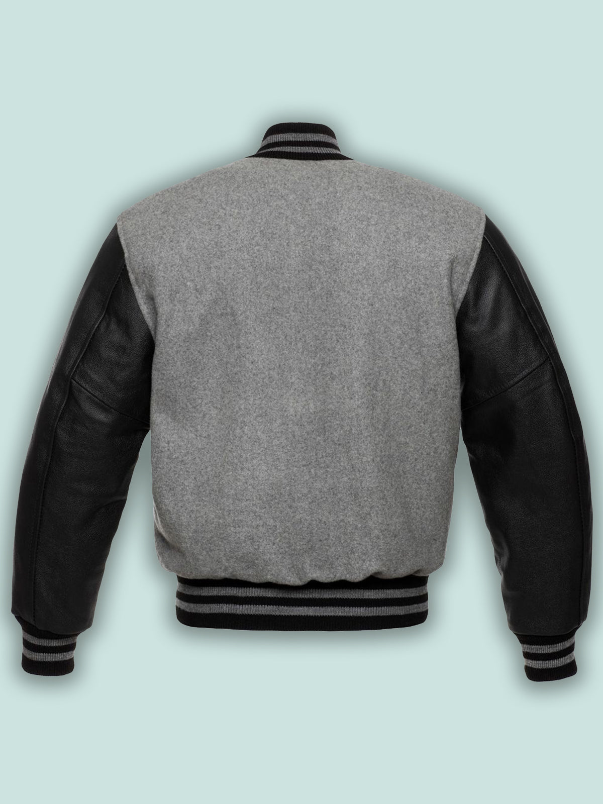Grey Stylish Black Varsity Jacket – LJ