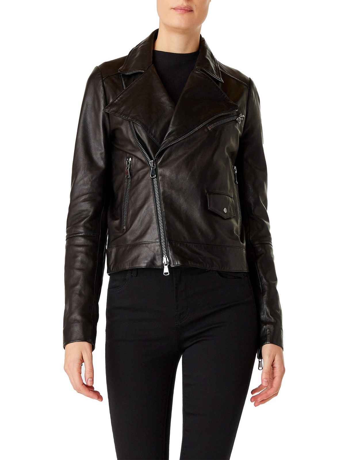 Women Dark Brown Leather Jacket - LJ.com