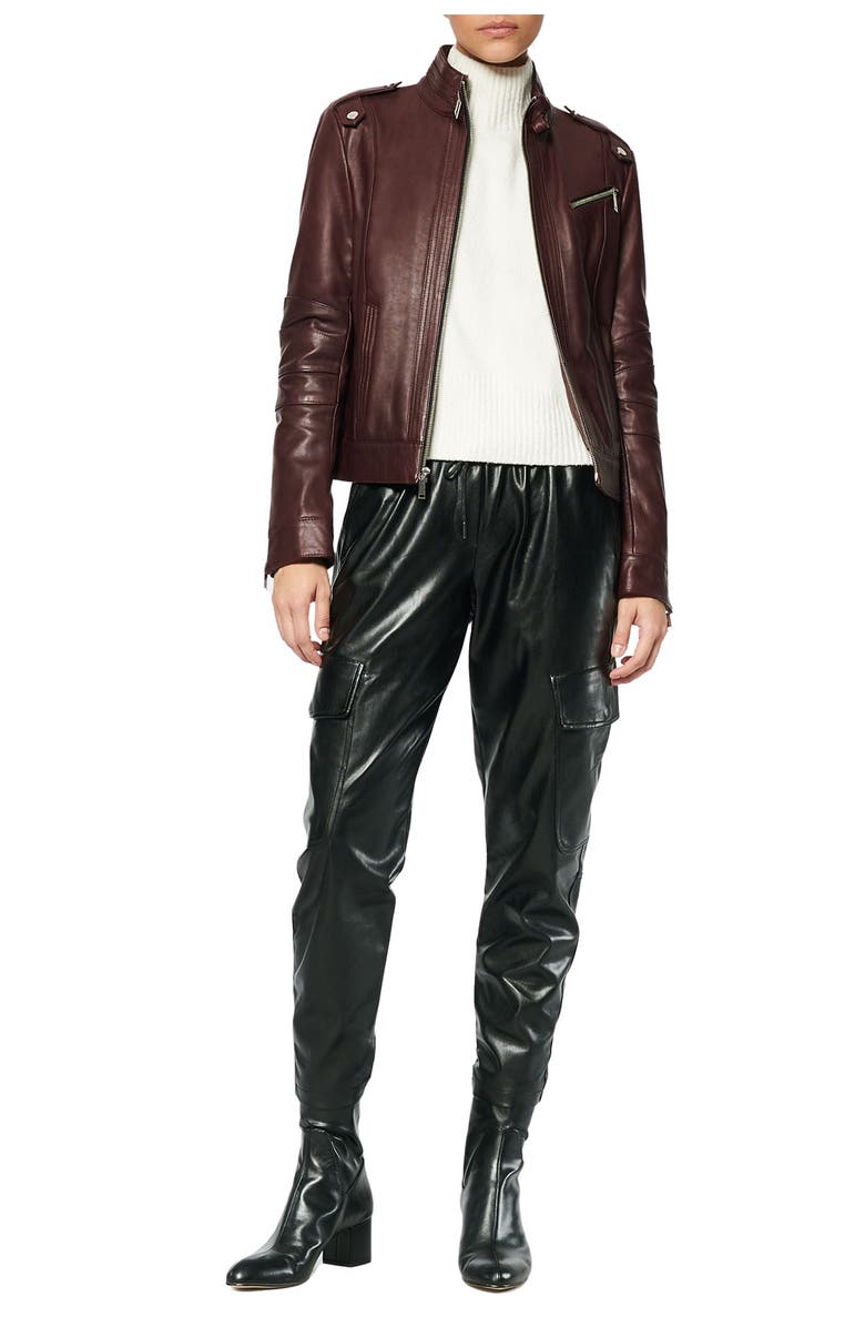 womens Dark Brown Real Leather jacket - LJ